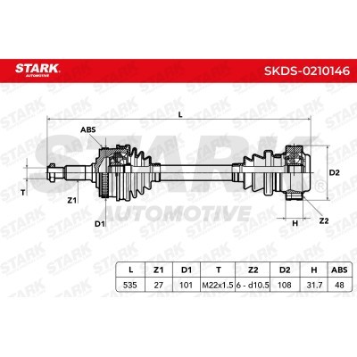 Drive Shaft Stark SKDS-0210146 SKDS-0210146 - photo 9