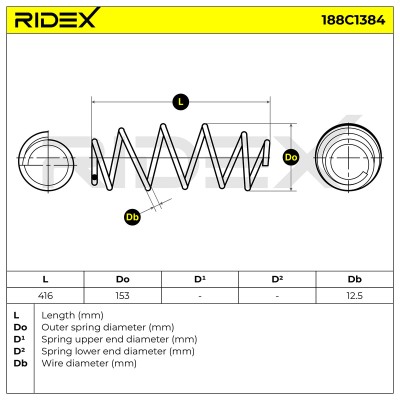 Suspension Spring RIDEX 188C1384 188C1384 - photo 5