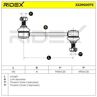 Stabilizer Link RIDEX 3229S0073 3229S0073 - photo 5