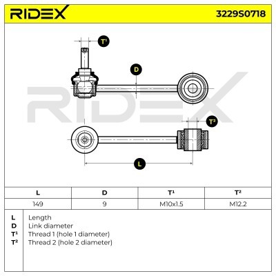 Stabilizer Link RIDEX 3229S0718 3229S0718 - photo 5