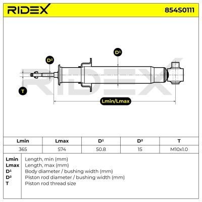 Shock Absorber RIDEX 854S0111 854S0111 - photo 4