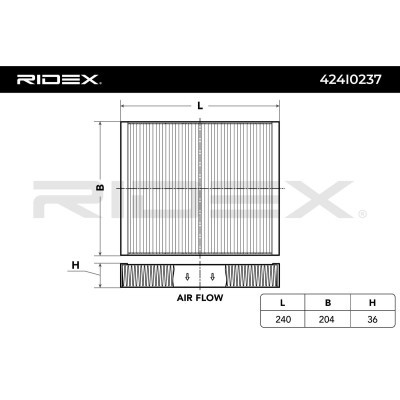 Cabin Air Filter RIDEX 424I0237 424I0237 - photo 2
