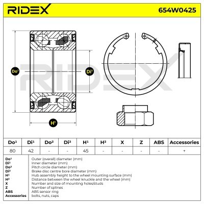 Wheel Bearing RIDEX 654W0425 654W0425 - photo 7