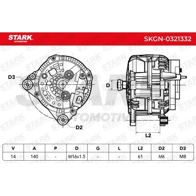Alternator Stark SKGN-0321332 SKGN-0321332 - photo 7