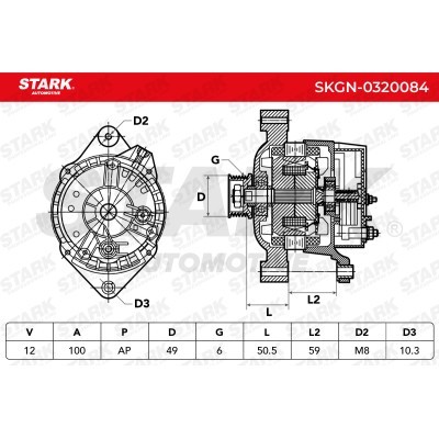 Alternator Stark SKGN-0320084 SKGN-0320084 - photo 5
