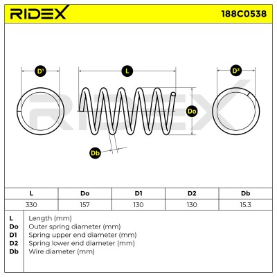 Suspension Spring RIDEX 188C0538 188C0538 - photo 5