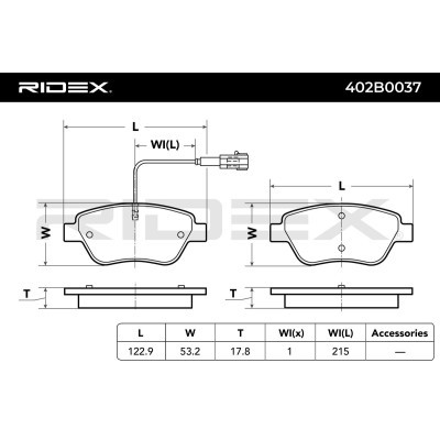 Brake Pads Set RIDEX 402B0037 402B0037 - photo 3