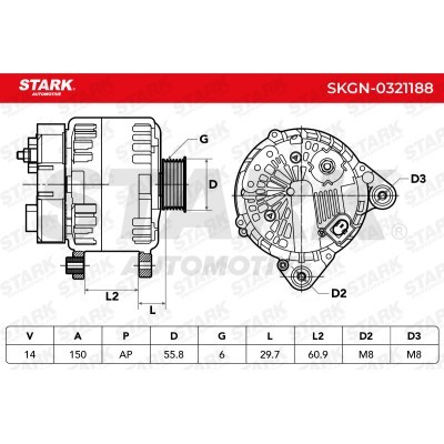 Alternator Stark SKGN-0321188 SKGN-0321188 - photo 5