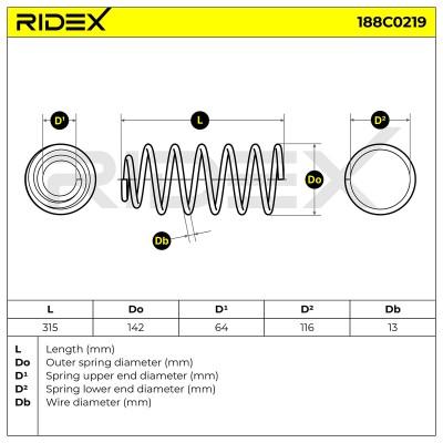 Suspension Spring RIDEX 188C0219 188C0219 - photo 6