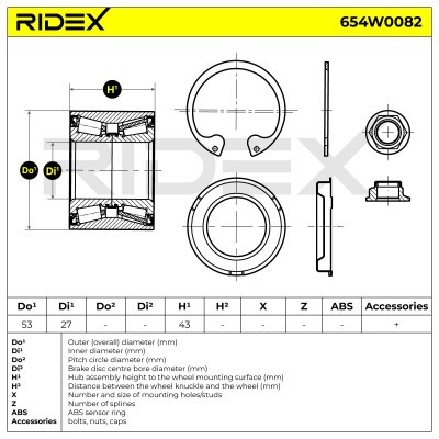 Wheel Bearing RIDEX 654W0082 654W0082 - photo 3