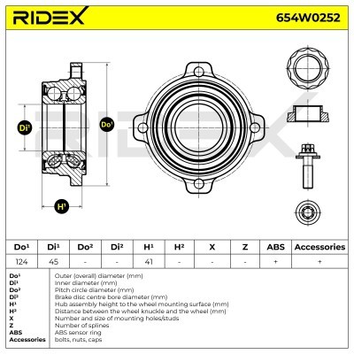 Wheel Bearing RIDEX 654W0252 654W0252 - photo 6