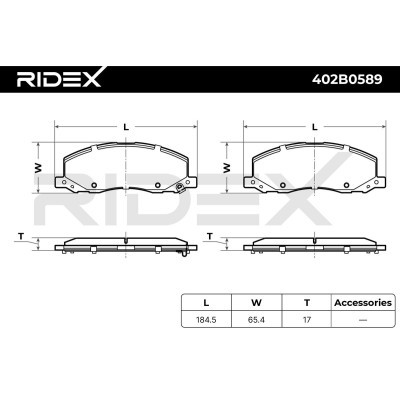 Brake Pads Set RIDEX 402B0589 402B0589 - photo 7