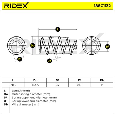 Suspension Spring RIDEX 188C1132 188C1132 - photo 5