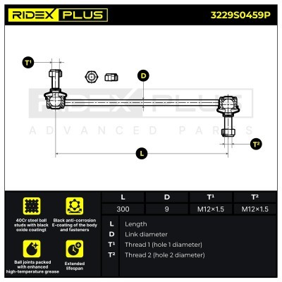 Stabilizer Link RIDEX 3229S0459P 3229S0459P - photo 8