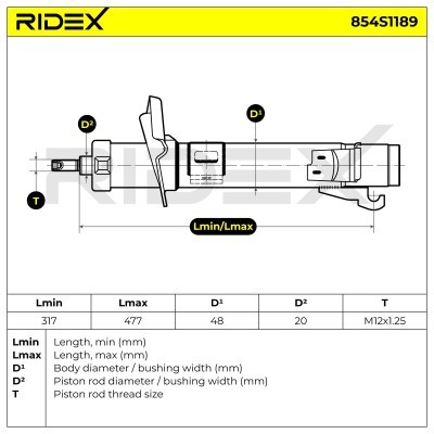 Shock Absorber RIDEX 854S1189 854S1189 - photo 10