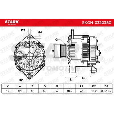 Alternator Stark SKGN-0320380 SKGN-0320380 - photo 7