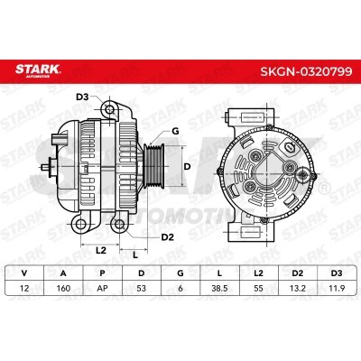 Alternator Stark SKGN-0320799 SKGN-0320799 - photo 5