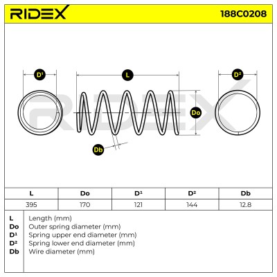 Suspension Spring RIDEX 188C0208 188C0208 - photo 5