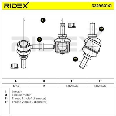 Stabilizer Link RIDEX 3229S0141 3229S0141 - photo 7