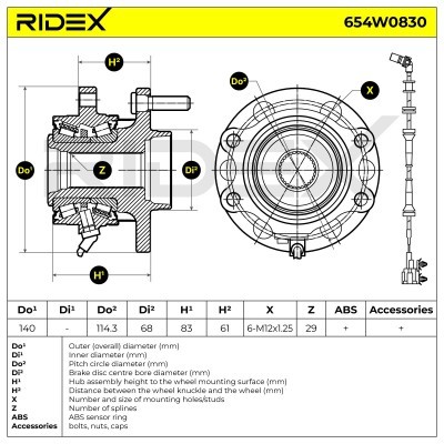Wheel Bearing RIDEX 654W0830 654W0830 - photo 6