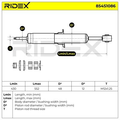 Shock Absorber RIDEX 854S1086 854S1086 - photo 6