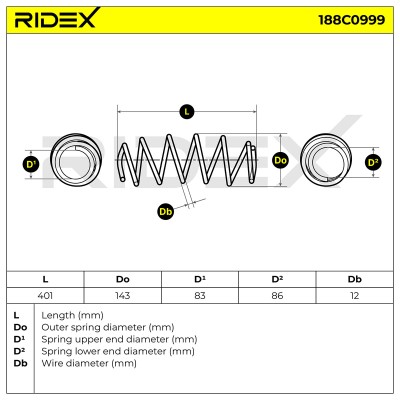 Suspension Spring RIDEX 188C0999 188C0999 - photo 5