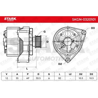 Alternator Stark SKGN-0320101 SKGN-0320101 - photo 6