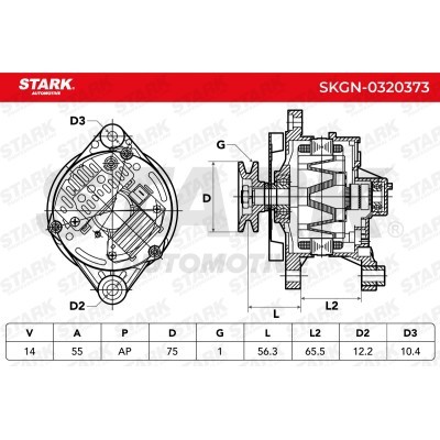 Alternator Stark SKGN-0320373 SKGN-0320373 - photo 5