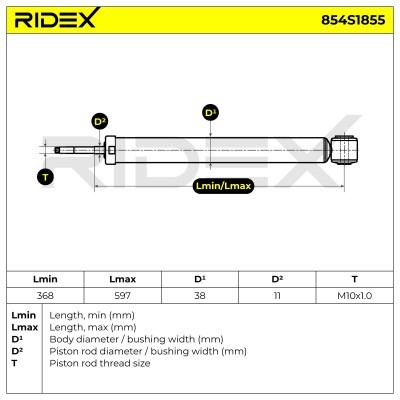 Shock Absorber RIDEX 854S1855 854S1855 - photo 7