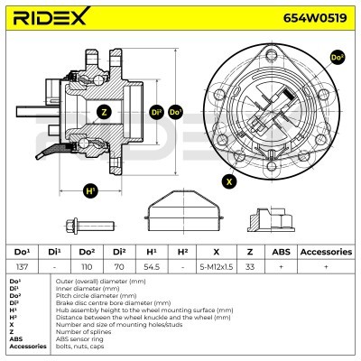Wheel Bearing RIDEX 654W0519 654W0519 - photo 5