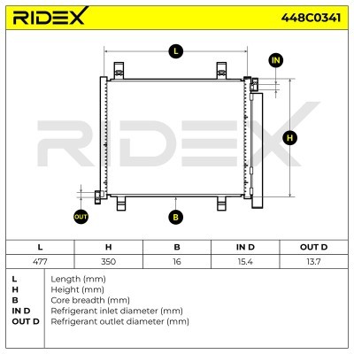 A/C condenser 448C0341 - photo 5