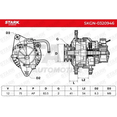 Alternator Stark SKGN-0320946 SKGN-0320946 - photo 2