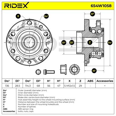 Wheel Bearing RIDEX 654W1058 654W1058 - photo 6