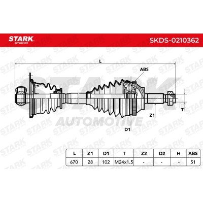 Drive Shaft Stark SKDS-0210362 SKDS-0210362 - photo 7