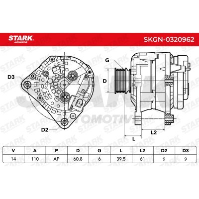 Alternator Stark SKGN-0320962 SKGN-0320962 - photo 5