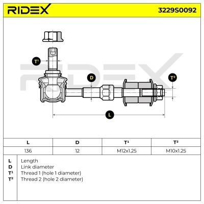 Stabilizer Link RIDEX 3229S0092 3229S0092 - photo 8