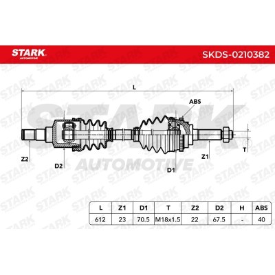 Drive Shaft Stark SKDS-0210382 SKDS-0210382 - photo 7
