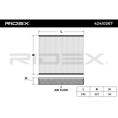 Cabin Air Filter RIDEX 424I0267 424I0267 - photo 3
