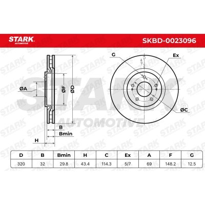 Brake Disc Stark SKBD-0023096 SKBD-0023096 - photo 3