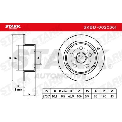 Brake Disc Stark SKBD-0020361 SKBD-0020361 - photo 5