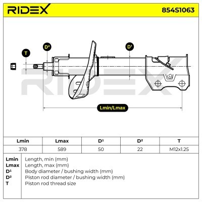 Shock Absorber RIDEX 854S1063 854S1063 - photo 9