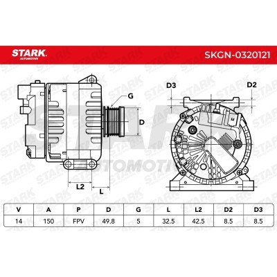 Alternator Stark SKGN-0320121 SKGN-0320121 - photo 7
