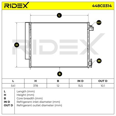 A/C condenser 448C0314 - photo 5