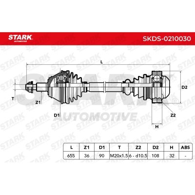 Drive Shaft Stark SKDS-0210030 SKDS-0210030 - photo 12