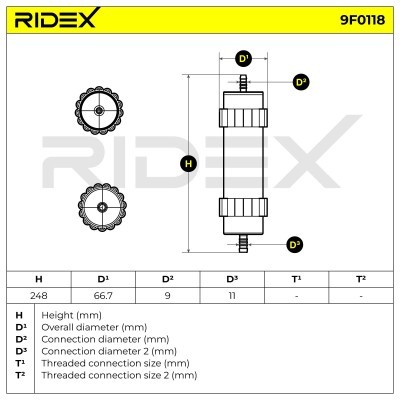 Fuel Filter RIDEX 9F0118 9F0118 - photo 5