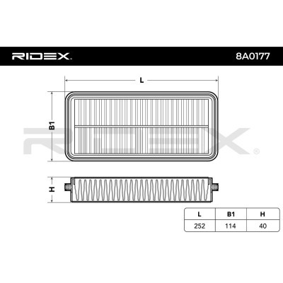 Air Filter RIDEX 8A0177 8A0177 - photo 6