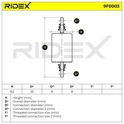 Fuel Filter RIDEX 9F0003 9F0003 - photo 5