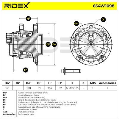 Wheel Bearing Kit RIDEX 654W1098 654W1098 - photo 6