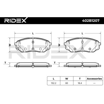 Brake Pads Set RIDEX 402B1207 402B1207 - photo 7