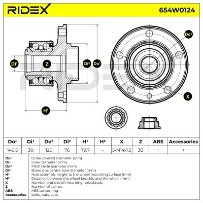 Wheel Bearing RIDEX 654W0124 654W0124 - photo 5